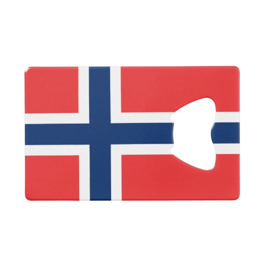 Flagge Norwegens Kreditkarte Flaschenöffner (Vorderseite (Horizontal))