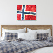 Flagge Norwegens Leinwanddruck (Insitu (Schlafzimmer))
