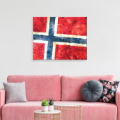 Flagge Norwegens Leinwanddruck (Insitu (Wohnzimmer))