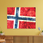 Flagge Norwegens Leinwanddruck (Insitu (Wohnzimmer))