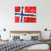 Flagge Norwegens Leinwanddruck (Insitu (Schlafzimmer))