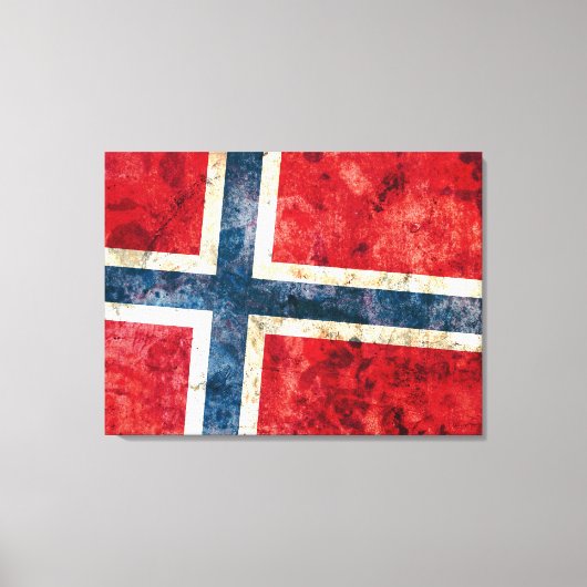 Flagge Norwegens Leinwanddruck (Vorderseite)