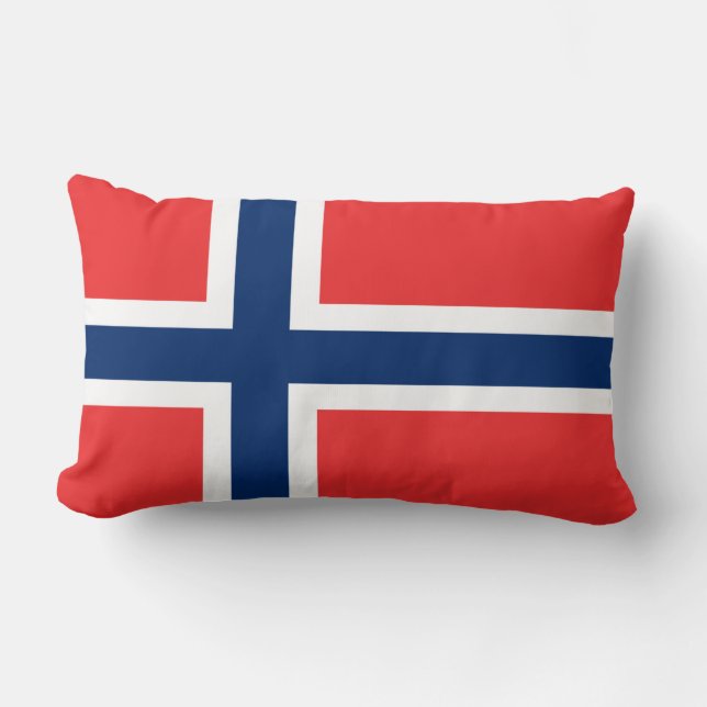 Flagge Norwegens Lendenkissen (Vorderseite)