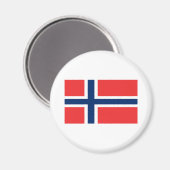 Flagge Norwegens Magnet (Vorderseite/Rückseite)