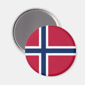 Flagge Norwegens Magnet (Vorderseite/Rückseite)