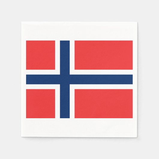 Flagge Norwegens Papier Napkins Serviette (Vorderseite)