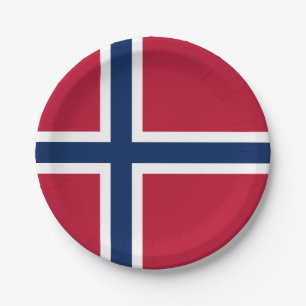 Flagge Norwegens Pappteller