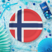 Flagge Norwegens Pappteller (Party)