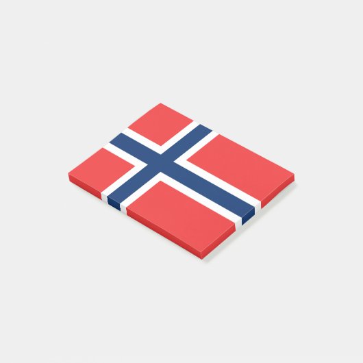 Flagge Norwegens - Post-it® Notes Post-it Klebezettel (angewinkelt)