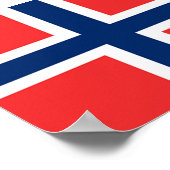 Flagge Norwegens Poster (Ecke)