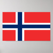 Flagge Norwegens Poster (Vorne)