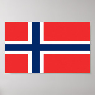 Flagge Norwegens Poster