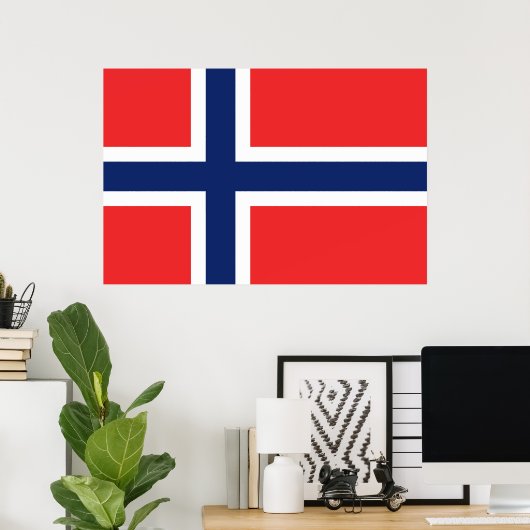 Flagge Norwegens Poster (Heimbüro)