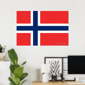 Flagge Norwegens Poster (Heimbüro)