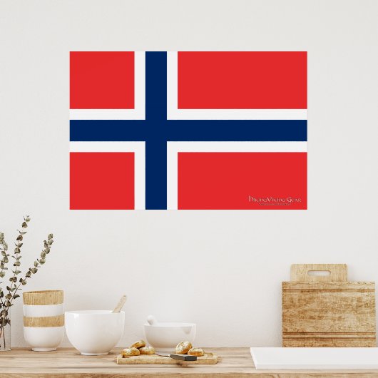 Flagge Norwegens Poster (Küche)
