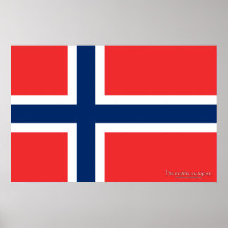 Flagge Norwegens Poster
