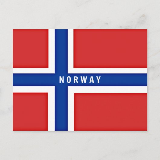Flagge Norwegens Postkarte (Vorderseite)