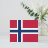 Flagge Norwegens Postkarte (Stehend Vorderseite)