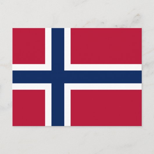 Flagge Norwegens Postkarte (Vorderseite)