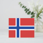 Flagge Norwegens Postkarte (Stehend Vorderseite)