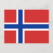 Flagge Norwegens Postkarte (Vorderseite)