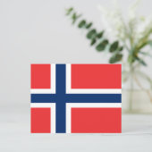 Flagge Norwegens Postkarte (Stehend Vorderseite)