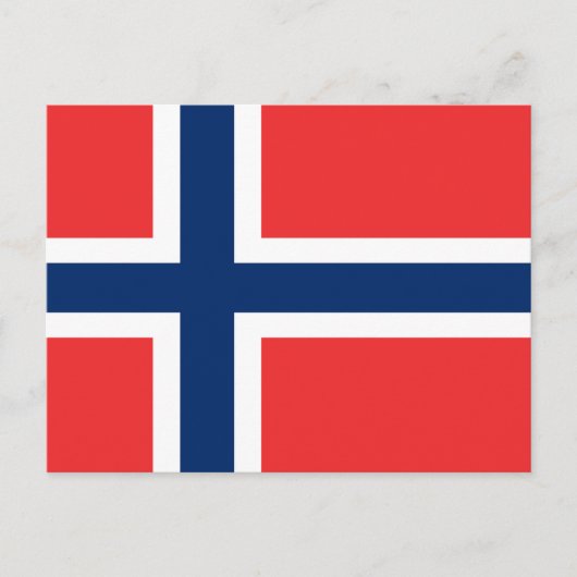 Flagge Norwegens Postkarte (Vorderseite)
