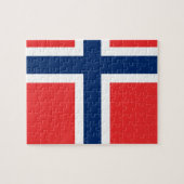Flagge Norwegens Puzzle (Horizontal)