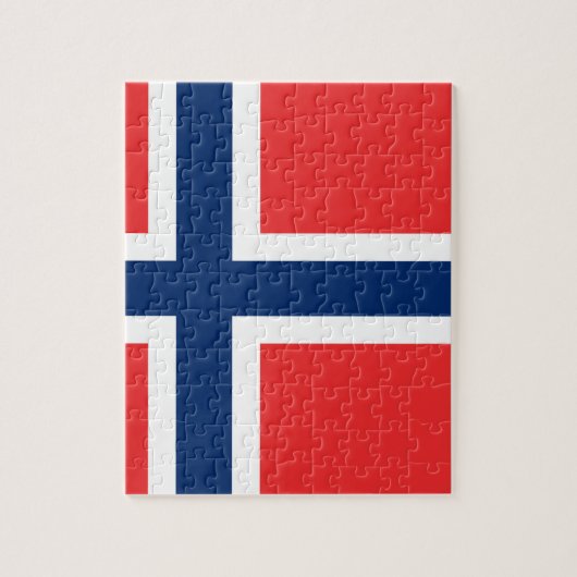 Flagge Norwegens Puzzle (Vertikal)