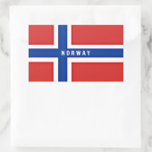 Flagge Norwegens Rechteckiger Aufkleber (Tasche)