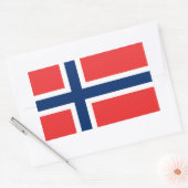 Flagge Norwegens Rechteckiger Aufkleber (Umschlag)