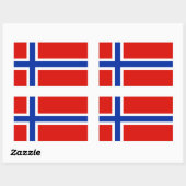 Flagge Norwegens Rechteckiger Aufkleber (Blatt)