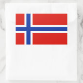 Flagge Norwegens Rechteckiger Aufkleber (Tasche)