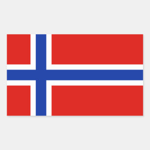 Flagge Norwegens Rechteckiger Aufkleber