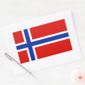 Flagge Norwegens Rechteckiger Aufkleber (Umschlag)