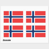 Flagge Norwegens Rechteckiger Aufkleber (Blatt)