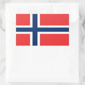 Flagge Norwegens Rechteckiger Aufkleber (Tasche)