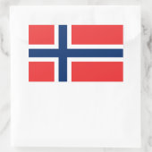 Flagge Norwegens Rechteckiger Aufkleber (Tasche)