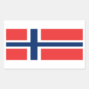 Flagge Norwegens Rechteckiger Aufkleber