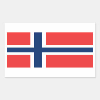 Flagge Norwegens Rechteckiger Aufkleber
