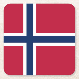 Flagge Norwegens Rechteckiger Pappuntersetzer