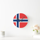 Flagge Norwegens Runde Wanduhr (Zuhause)
