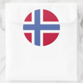 Flagge Norwegens Runder Aufkleber (Tasche)