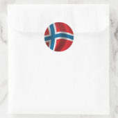 Flagge Norwegens Runder Aufkleber (Tasche)