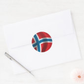Flagge Norwegens Runder Aufkleber (Umschlag)