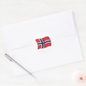 Flagge Norwegens Runder Aufkleber (Umschlag)