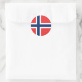 Flagge Norwegens Runder Aufkleber (Tasche)