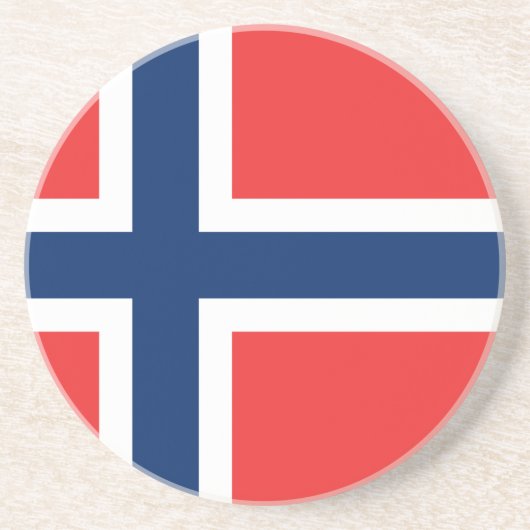 Flagge Norwegens Sandstein Untersetzer (Vorne)