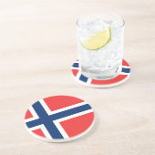 Flagge Norwegens Sandstein Untersetzer (Seite)