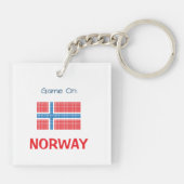 Flagge Norwegens Schlüsselanhänger (Rückseite)